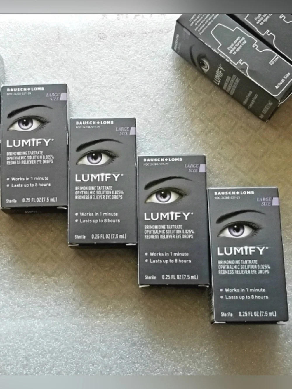 LUMIFY EYE DROPS x 4 LARGE .25oz 12/2027